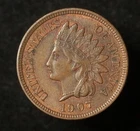 USA 1907 Indian Head Cent - AU Beautiful!