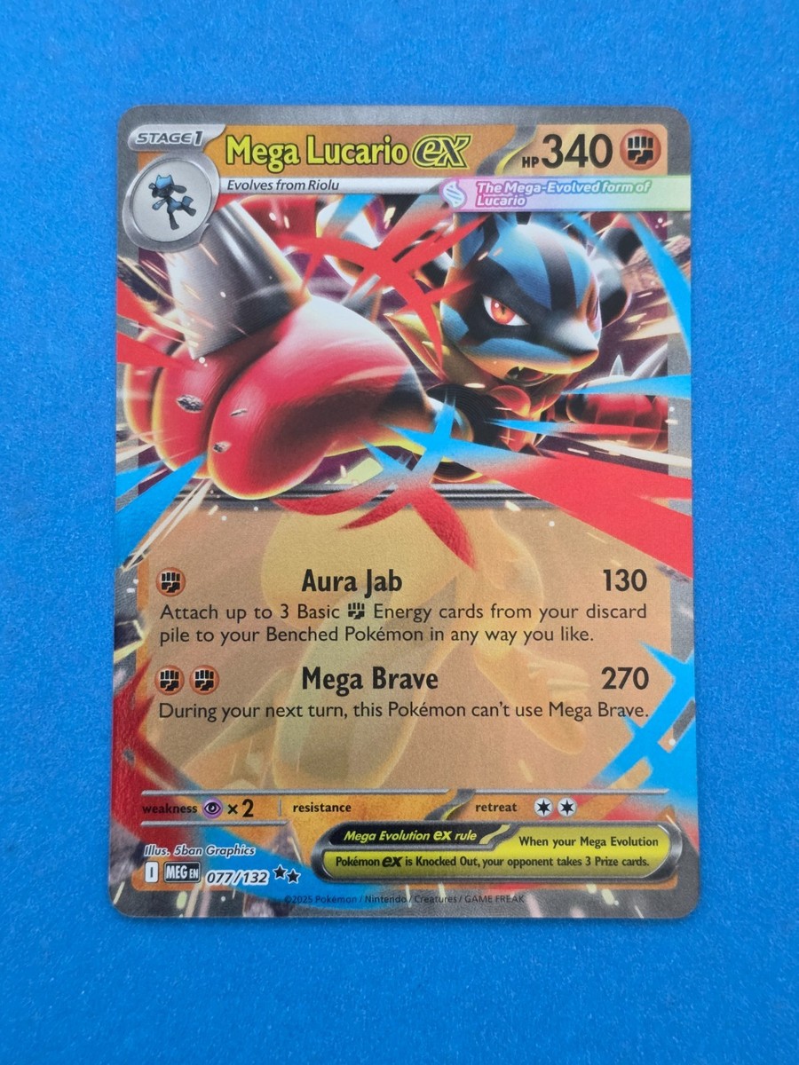 Mega Lucario EX 77/132 Mega Evolution Pokémon | eBay
