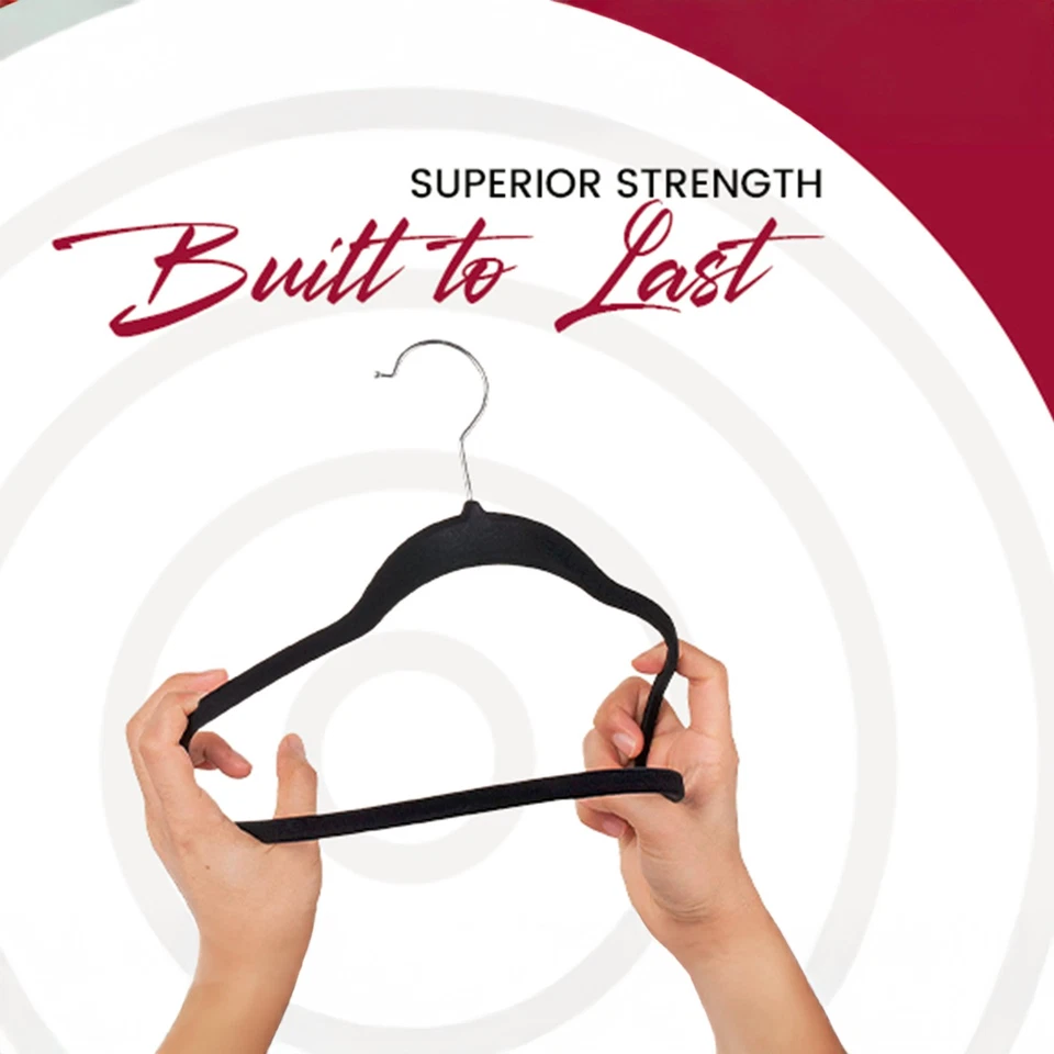 Velvet Hangers Cloths 30/50 Pack Premium Lightweight Space Saver Non Slip Hanger - Image 2 of 4