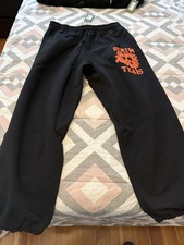 Denim Tears University Sweatpants Black Size L Brand New