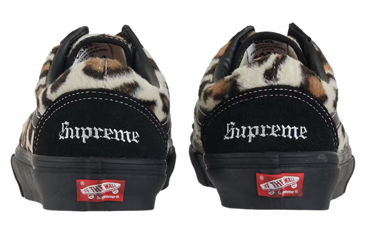 Size 8.5 - Supreme x Vans Skate Old Skool Leopard Pack - Black for