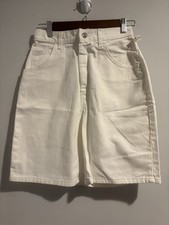 NWT Lee Shorts Women s White Size 10 Relaxed Fit 100 Cotton Made In USA