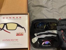 GUNNAR Gaming Glasses Lightning Bolt 360 Amber/Sun Lens Eyeglasses Sunglasses