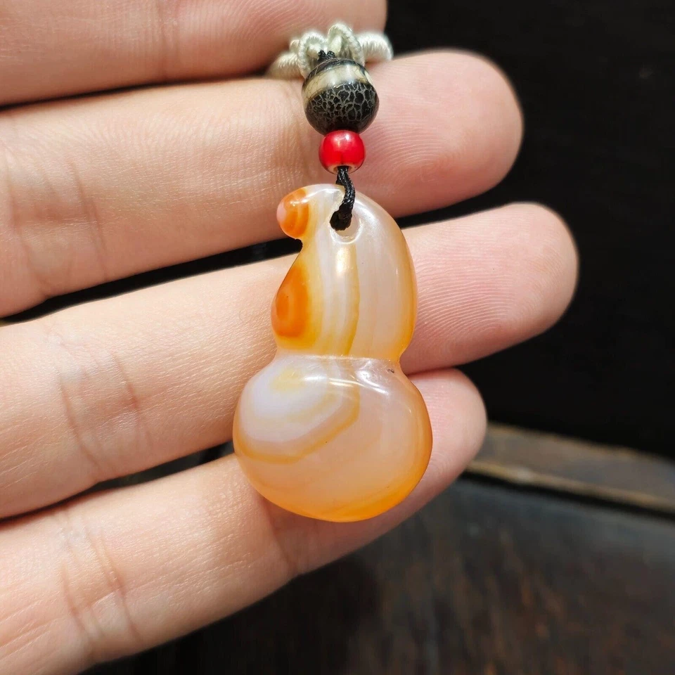 Único abalorio amuleto ágata ojos naranja himalaya tibetano #20 Foto 2 de 4