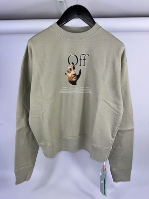 Off-White - Carav Hand Over Oversized Crewneck Sweatshirt Size: S Fits L/XL