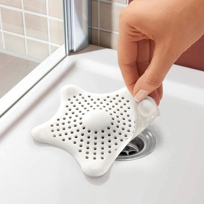 Abflussabdeckung 3 Stück Silikon Stern Multi 15,2x15,2cm Saug Haar Schmutz Schutz Stark