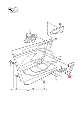 Genuine VW Nivus Polo Derby Vento-IND Track Trim For Pull Handle 2GM86717282V