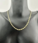 14k Yellow Gold Fashion Oval Link Chain Dainty Necklace