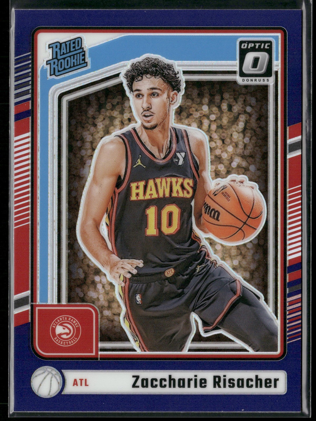 2024-25 Donruss Optic #268 Zaccharie Risacher Purple