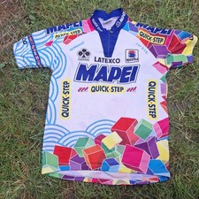 Sportful Mapi Latexco Vintage Cycling Bike Jersey Shirt Ladies • Size L Cotton 46cm •