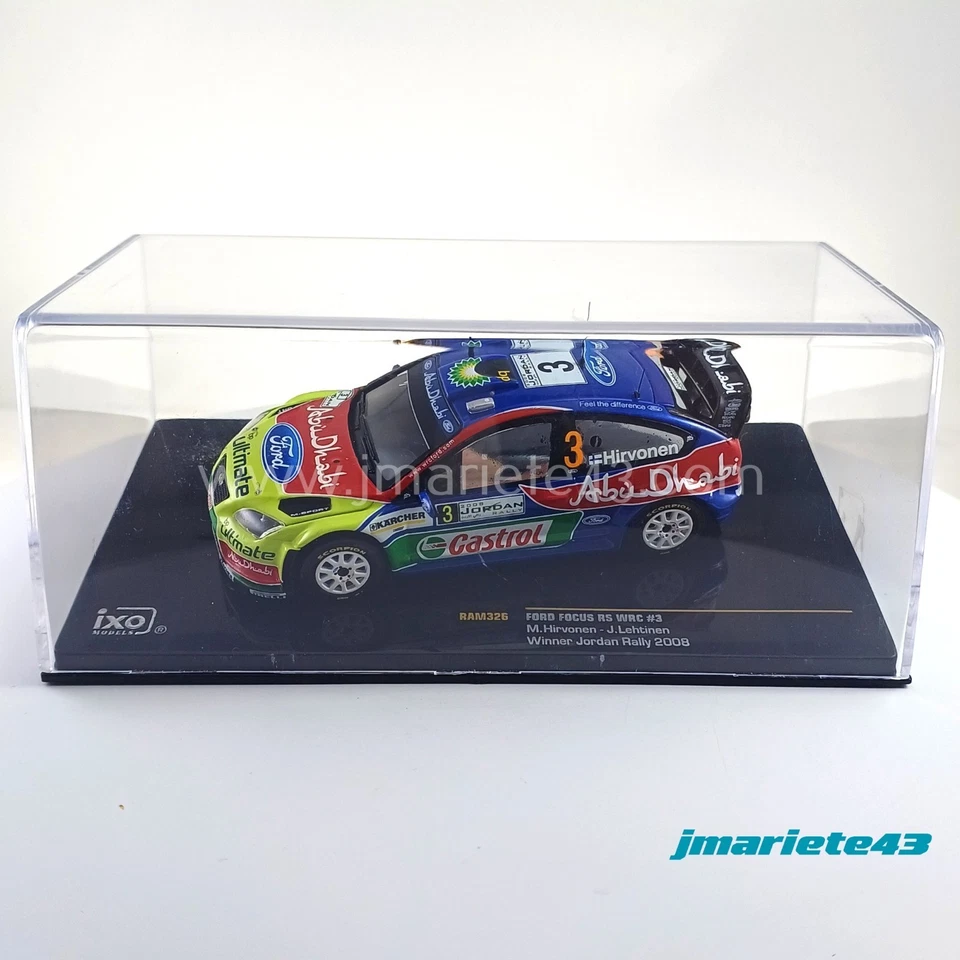 Ford Focus RS WRC #3 M. Hirvonen - Vincitore Jordan Rally 2008 1:43 IXO - Immagine 2 di 4