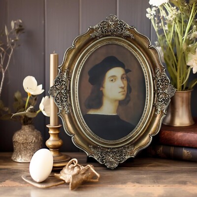 Antique Oval Picture Frame 4x6 Bronze Gold Vintage Photo Frames