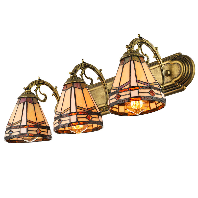 Handcraft Stained Glass Bathroom Vanity Lighting Retro Tiffany Wall