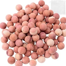 100 Pcs Aromatic Cedar Balls Closet Freshener for Clothes Storage Drawers
