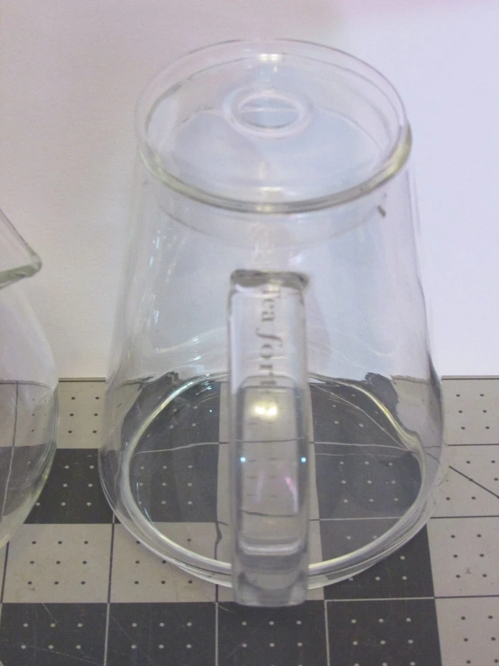 TWO Glass Teapots, Tea For One, Two Cups Teapot, Vintage? Pyrex? Tea Forte? - Image 4 of 4