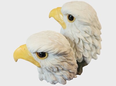 Bald Eagle Double Head Resin Figurine 4'' Tall Wildlife Decor Detailed