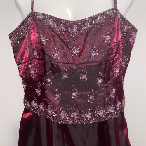 Alfred Angelo Dress Womens Size 12 Beaded Maxi Prom Formal Fairy Whimsigoth - Picture 10 of 16