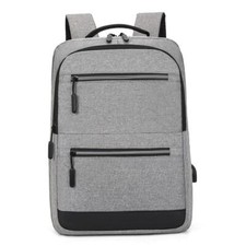 15.6" Laptop Backpack Water-Resistant Oxford Bag USB Port Multi-Pocket Travel