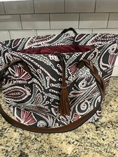 Tote Bag Braided Bohemian Lined  In Grays & P...