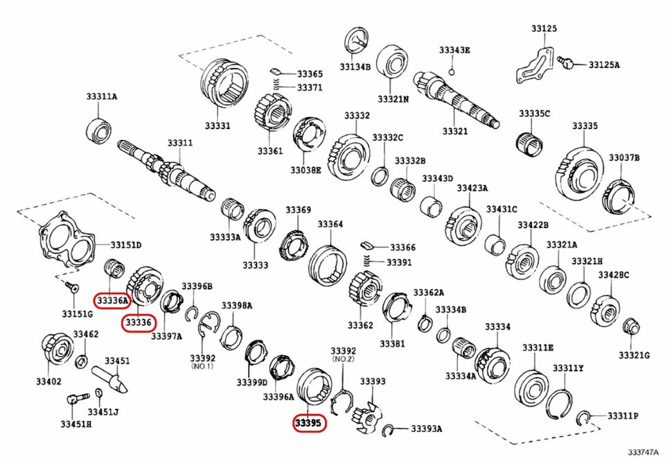 TOYOTA RAV4 CAMRY COROLLA Genuine 5TH GEAR 40 TEETH REPAIR KIT SLEEVE JDM OEM - Image 3 of 4