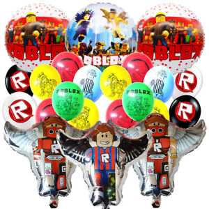 Roblox Balloon Birthday Party Decoration Supplies Cupcake Topper Table Plate Ebay - roblox table