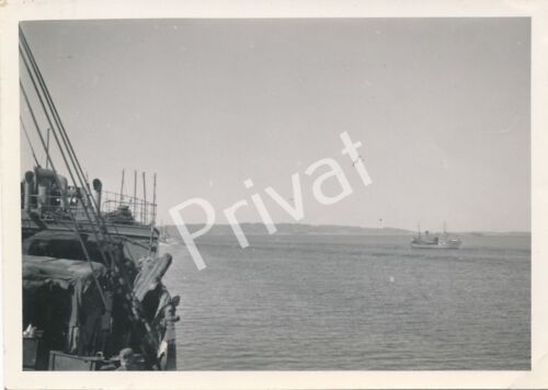 Foto WKII Wehrmacht Kielwasser barco de búsqueda de minas fiordo de Oslo Noruega L1.99 - Imagen 1 de 1
