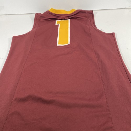 Central Michigan Chippewas NCAA Basketball Jersey #1 Burgundy Gold Adult L - Picture 7 of 7