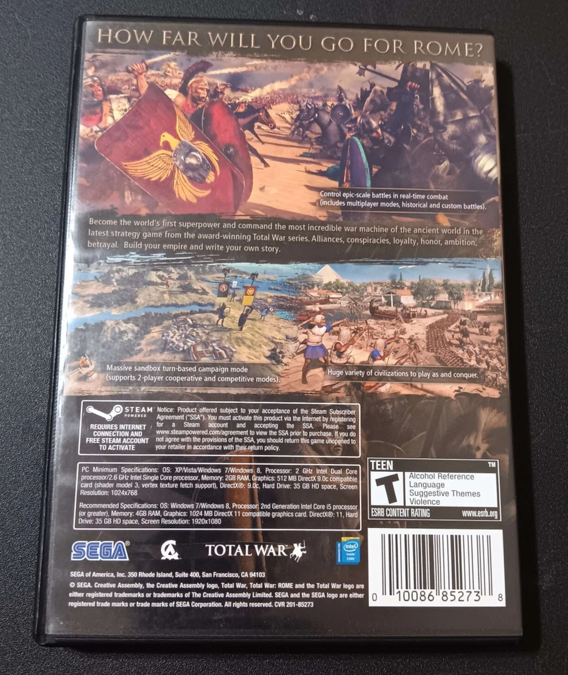 Total War: Rome II (PC, 2013) Case & Manual Only - Image 3 of 4