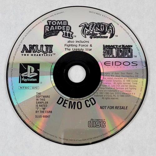 Eidos Demo CD Not For Resale Vol. 3 - Loose Sony PS1 Playstation 1 Disc