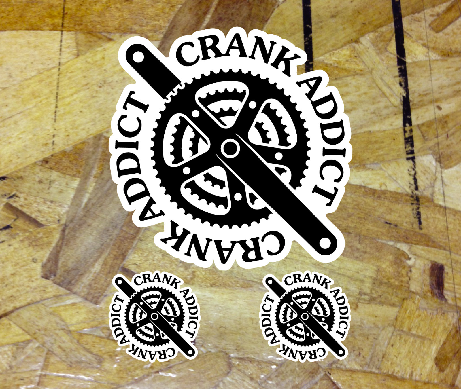Bike Bicycle Crank Addict vinyl sticker Cycling Biking Mountain Bike fat mtb