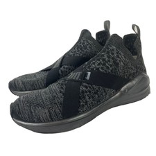 puma fierce strap black and white