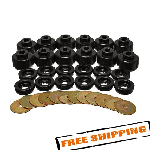 Juego de montaje de carrocería Energy Suspension 3.4156G delantero y trasero negro Foto 2 de 4