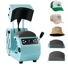 Auto Hat Heat Press Cap Heat Press Machine 2 Heating Pads Transfer Sublimation