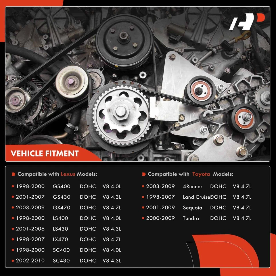 Timing Belt Kit & Water Pump for Toyota Land Cruiser 98-07 4Runner Lexus GX470 - Image 2 of 4