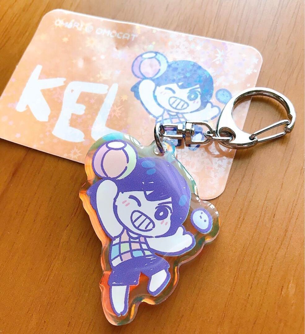 OMORI BOSS RUSH Omori Aubrey Kel Hero Acrylic Keychain Set