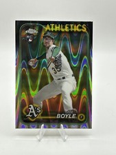 Joe Boyle 2024 Topps Chrome RayWave Refractor #91 RC Oakland Athletics