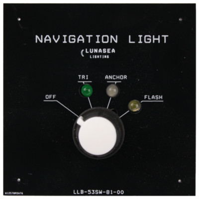 _Lunasea Tri/Anchor/Flash Fixture Switch for 12VDC system w/Visual LED indicator