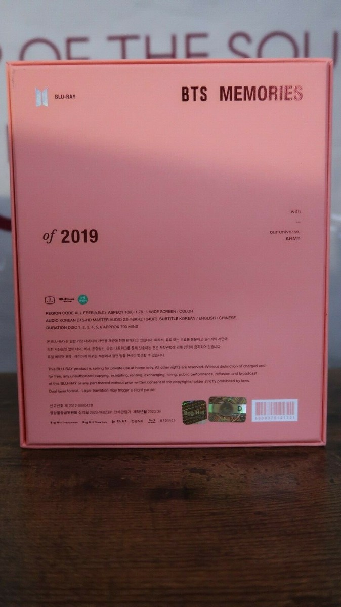 BTS MEMORIES of 2019 Blu-ray JINトレカ付 BTS DVD - Memories of