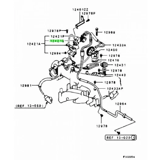 LANCER DE CONTROL DE EMISIONES DE VÁLVULA ORIGINAL MITSUBISHI 2001/06-2007/08 ☆ MR127520 ☆ Foto 4 de 4