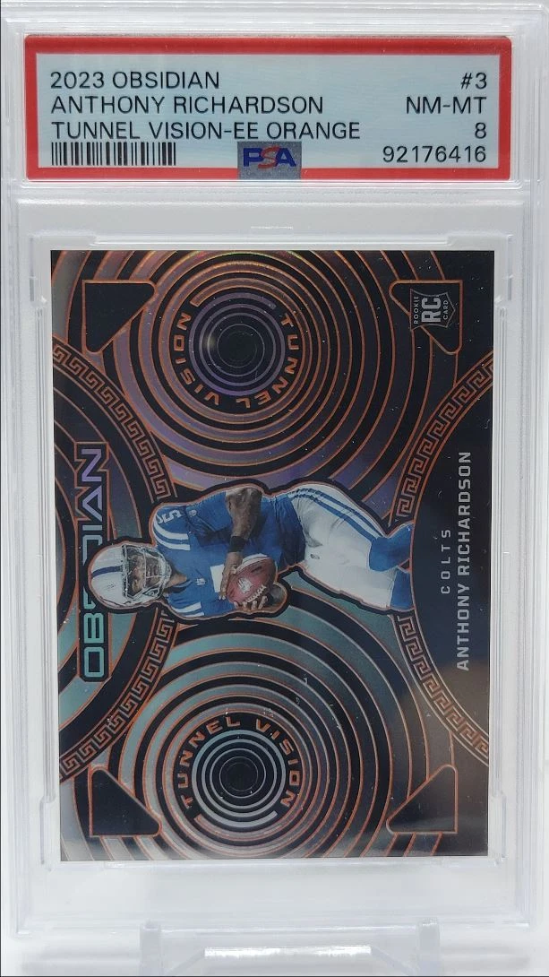 Anthony Richardson Panini Obsidian Tunnel Vision #3 Electric Etch Orange