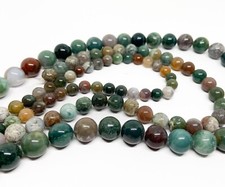 Indian agate round beads 6mm/8mm/10mm, Natural multi-color gemstone beads 15.5''