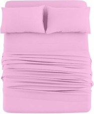 DAN RIVER California King Jersey Sheet Set Luxury Heather 100 Cotton Bed She...