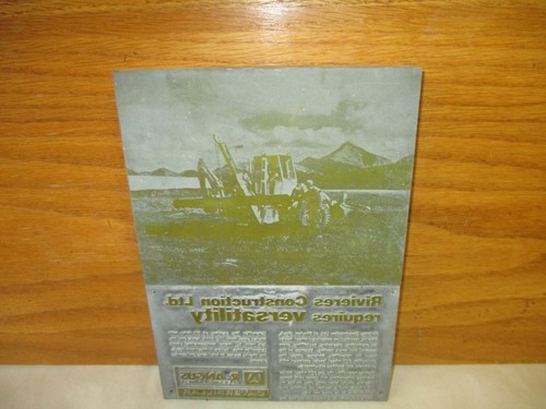 Placa de bloque de impresora de construcción vintage Caterpillar CAT Machinery LTD - Imagen 6 de 8