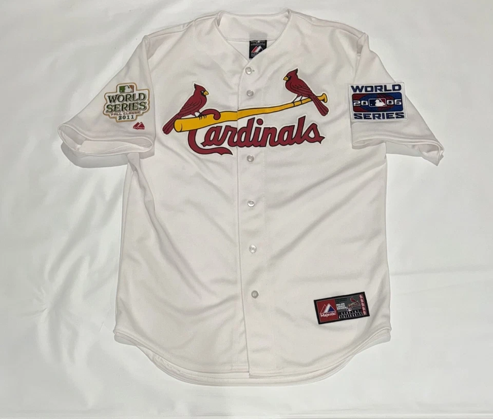 ADAM WAINRIGHT SIGNED ST LOUIS CARDINALS 2006 2011 WORLD SERIES JERSEY JSA COA - Image 3 of 3