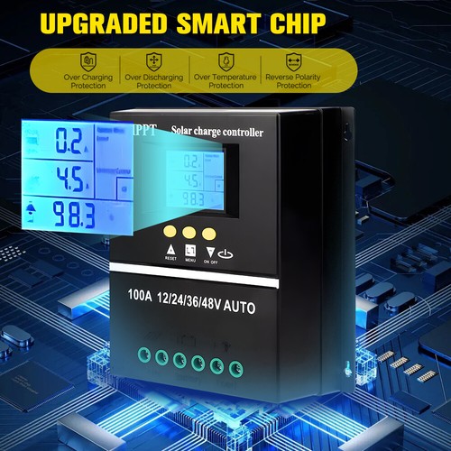 4000W 1200W max 100A 12/24/36/48V MPPT Solar Panel Regulator Charge Controller - Picture 23 of 34