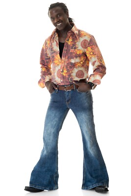 Comycom Herren Jeans Schlaghose STAR RANDOM