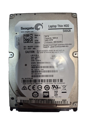 Seagate Hard Disk 500 GB 2.5'' ST500LT012 Used Tested 100%