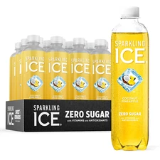 Sparkling Ice, Coconut Pineapple Sparkling Water, Zero Sugar Flavored Water, wit