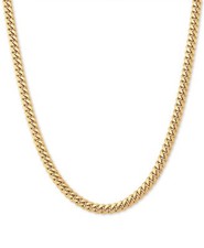 Experience elegance with 23" Cuban Link Gold Necklace for Men - 18k 5mm.