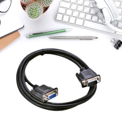 RS232 DB9P D-Sub 9pin Female To Male Adapter For Computer Printer Console Cable